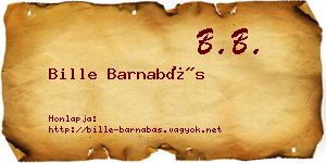 Bille Barnabás névjegykártya
