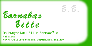 barnabas bille business card